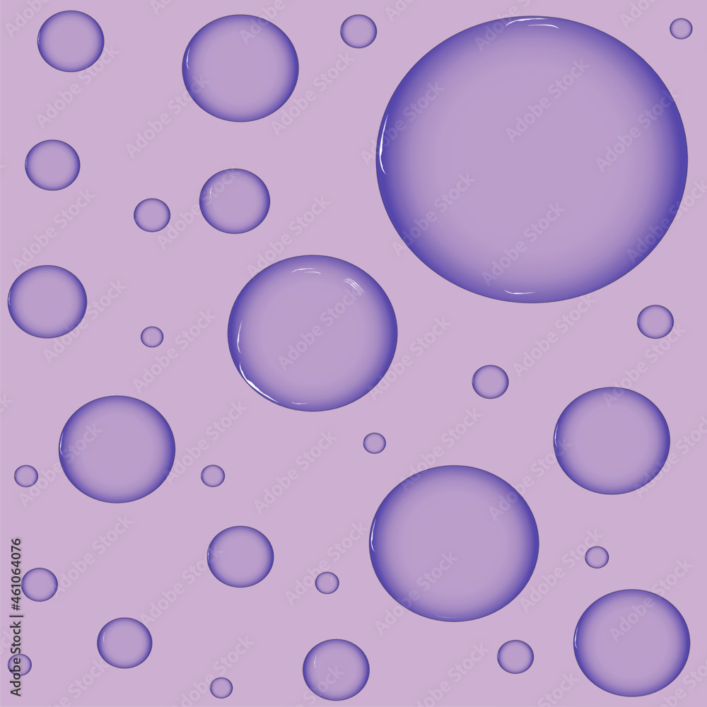 Bubbles on a violet background.Water bubbles in purple background