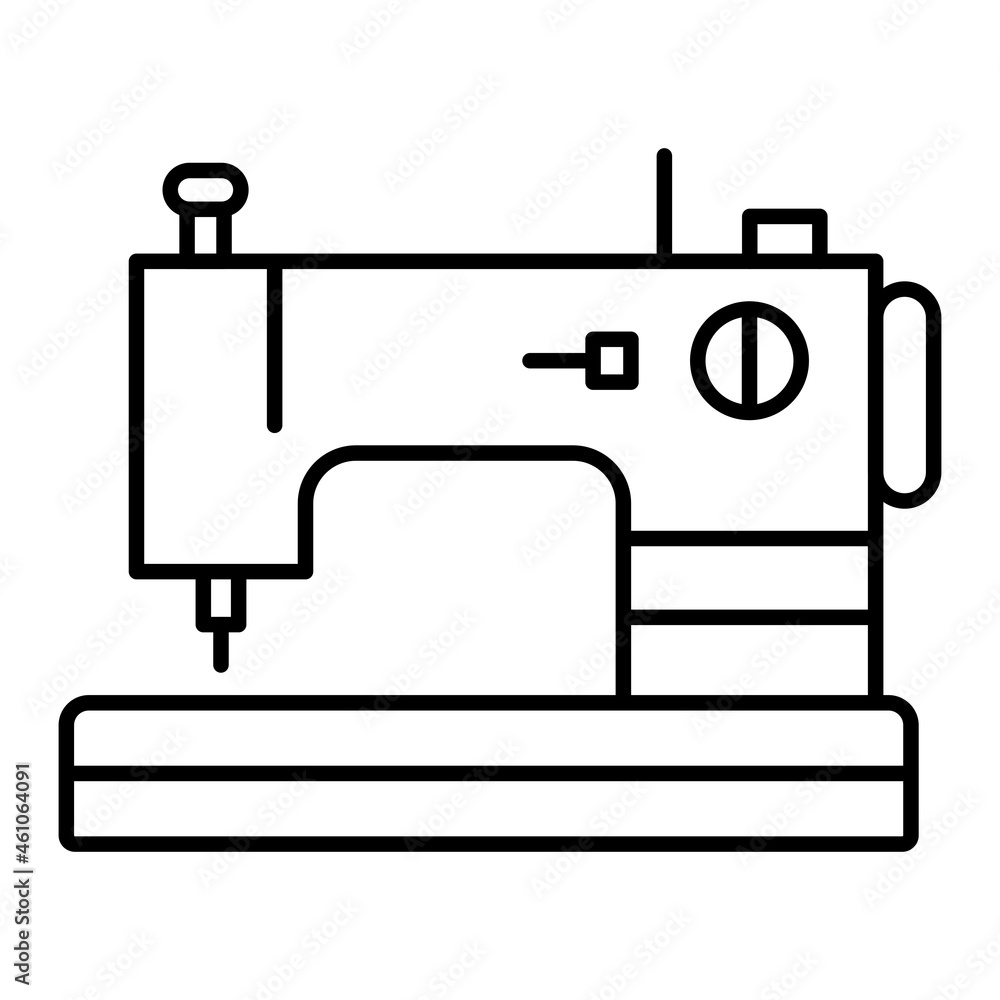 Vector Sewing Machine Outline Icon Design Vector Sewing Machine Outline Icon Design