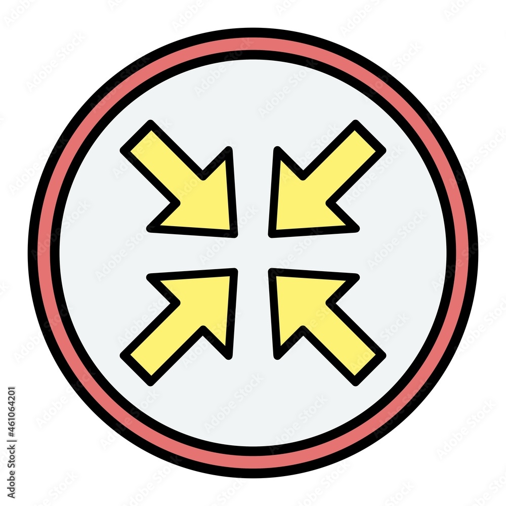 Vector Shrink Filled Outline Icon Design Vector Shrink Filled Outline Icon Design