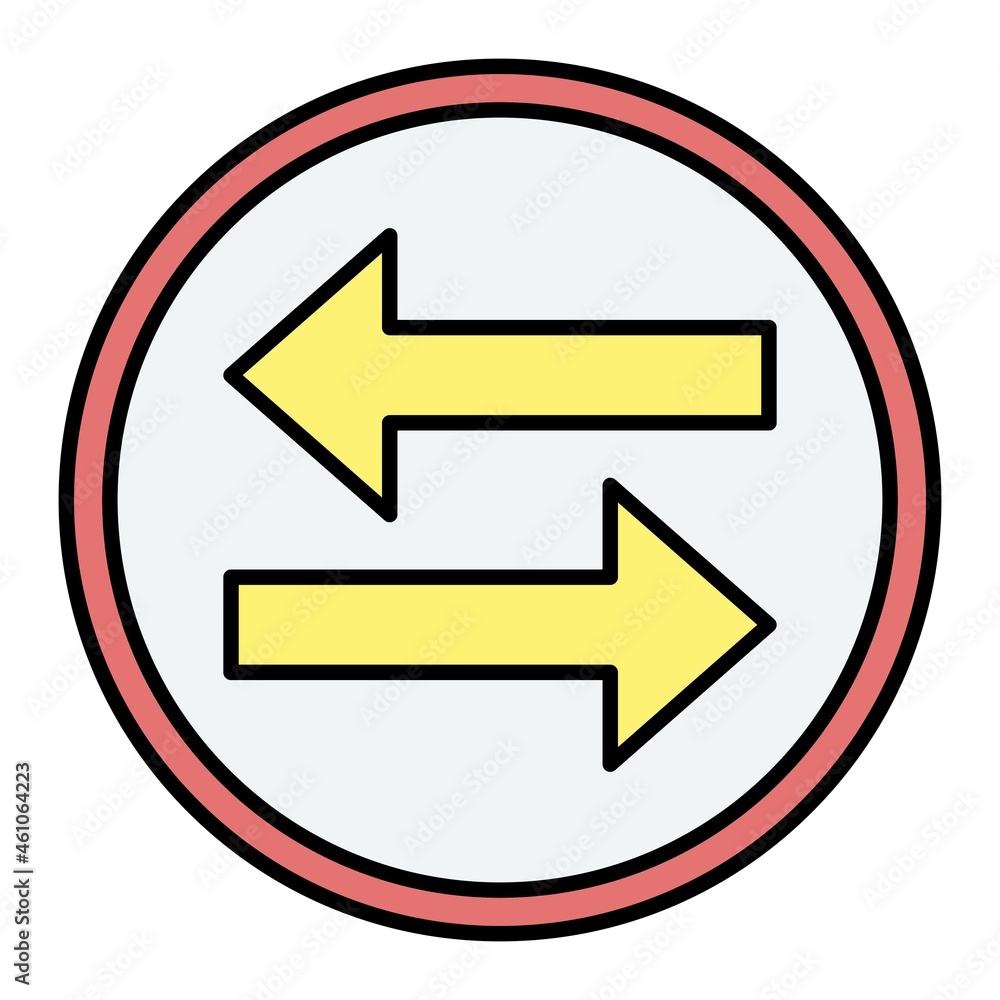Vector Left Right Filled Outline Icon Design Vector Left Right Filled Outline Icon Design