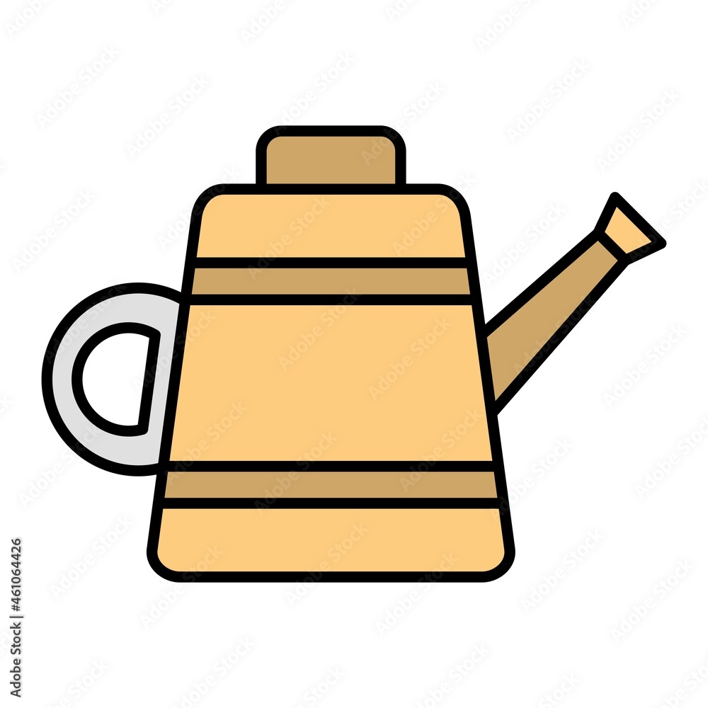 Obraz premium Vector Watering Can Filled Outline Icon Design