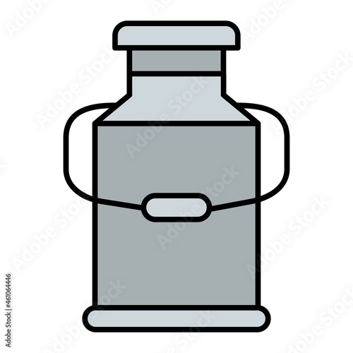 Vector Milk can Filled Outline Icon Design