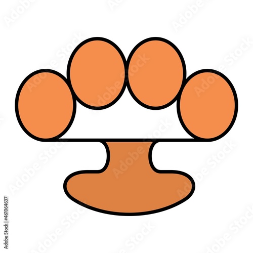 Vector Brass Knuckles Filled Outline Icon Design