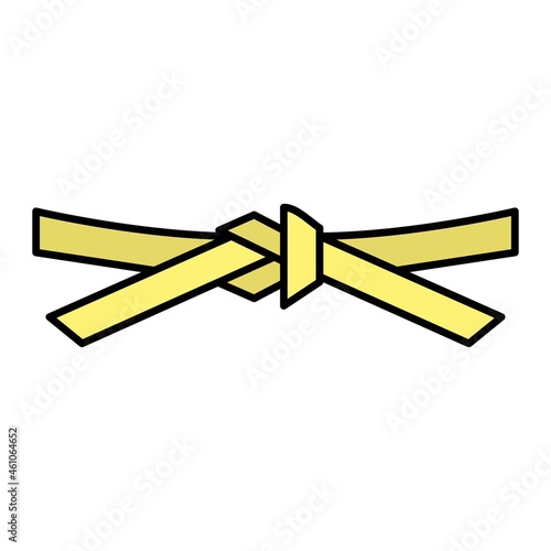 Vector Karate Belt Filled Outline Icon Design