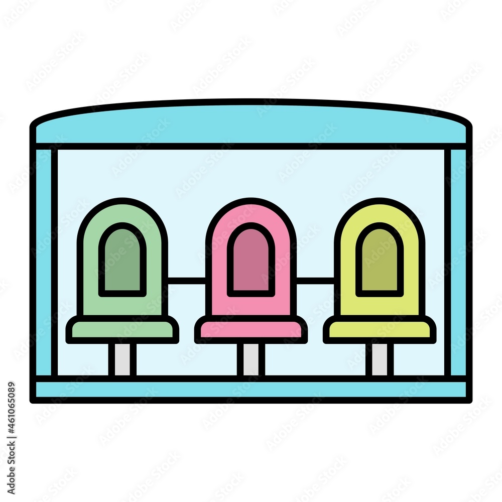 Vector Bench Filled Outline Icon Design Vector Bench Filled Outline Icon Design