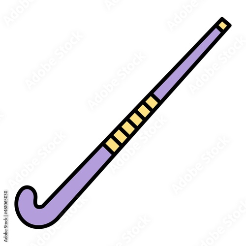 Vector Hockey Stick Filled Outline Icon Design