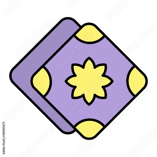 Vector Handkerchief Filled Outline Icon Design