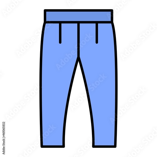  Vector Trousers Filled Outline Icon Design