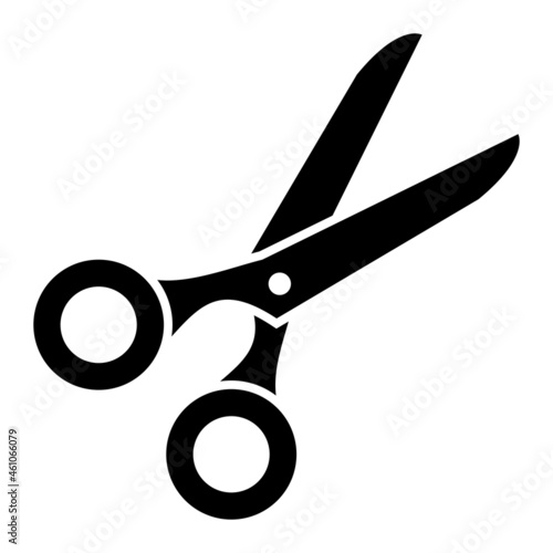 Vector Scissors Glyph Icon Design