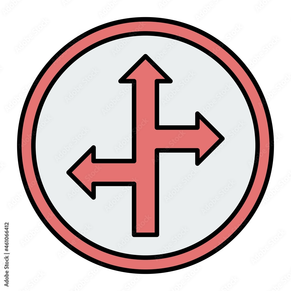 Fototapeta premium Vector Directions Filled Outline Icon Design