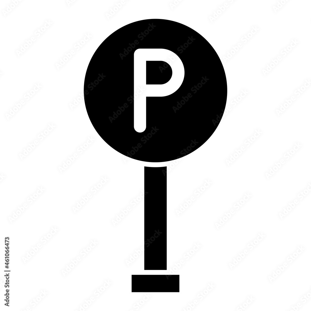 Vector Parking Glyph Icon Design Vector Parking Glyph Icon Design