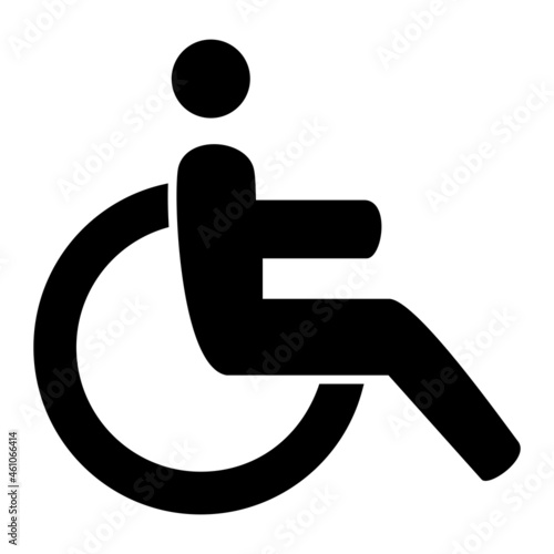 Vector Handicap Glyph Icon Design