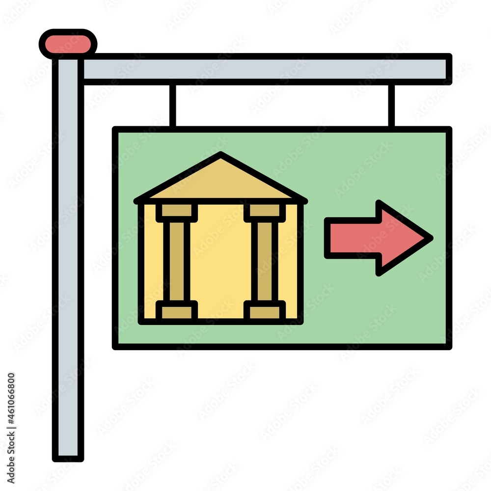 Vector Signboard Filled Outline Icon Design Vector Signboard Filled Outline Icon Design