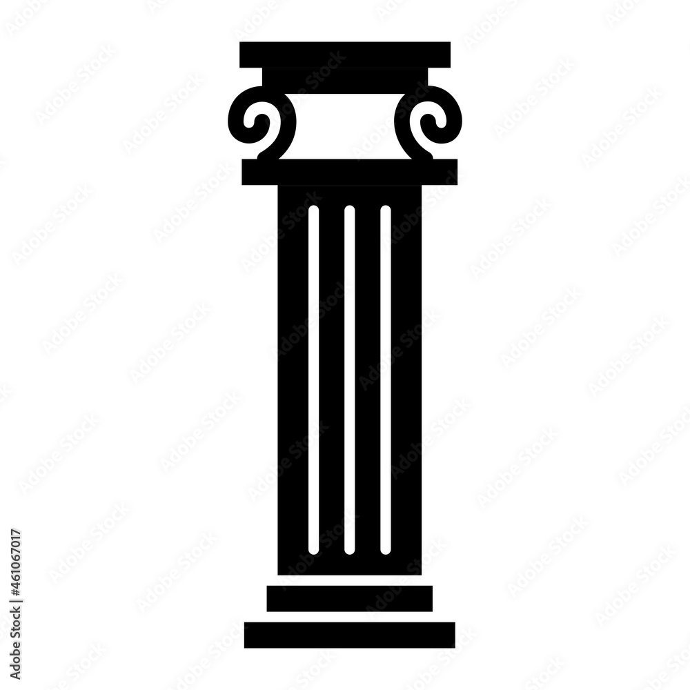 Vector Pillar Glyph Icon Design Vector Pillar Glyph Icon Design