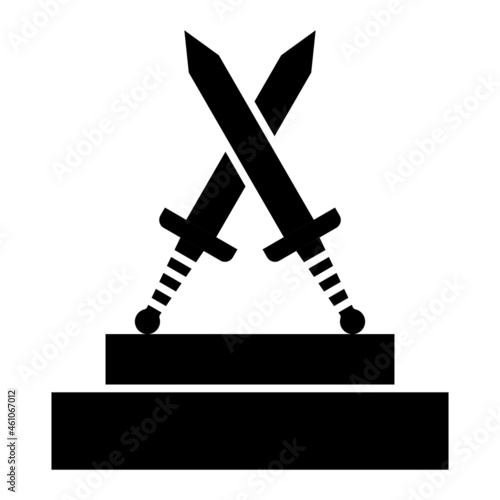 Vector Museum Sword Glyph Icon Design