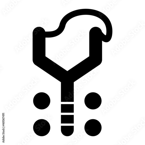 Vector Slingshot Glyph Icon Design