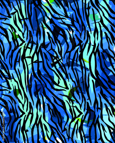 Abstract diagonal pattern from a modified image of a mixed autumn forest. Diagonal ornament in natural colors of autumn forest camouflage Leopard pattern.