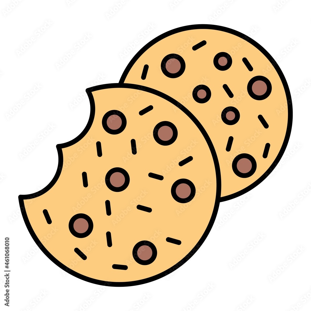 Fototapeta premium Vector Cookie Filled Outline Icon Design