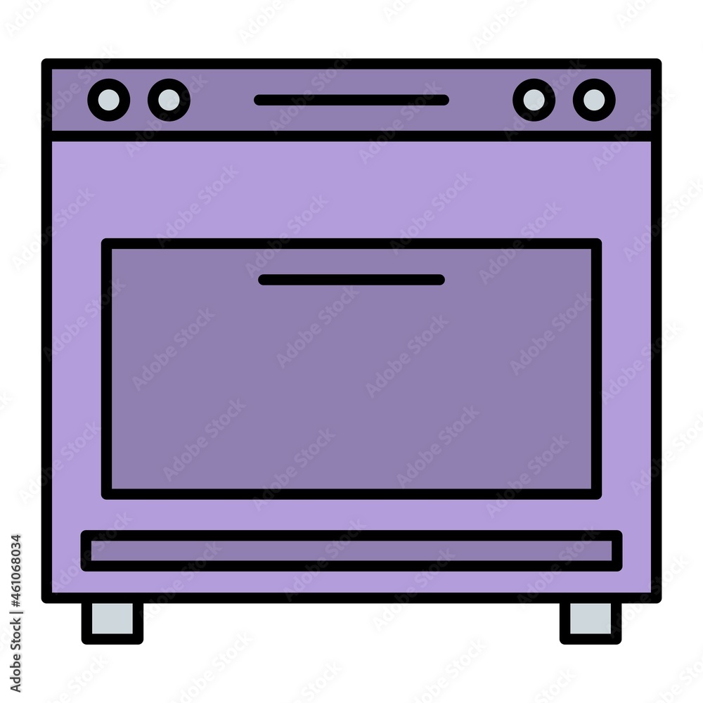 Vector Oven Filled Outline Icon Design Vector Oven Filled Outline Icon Design
