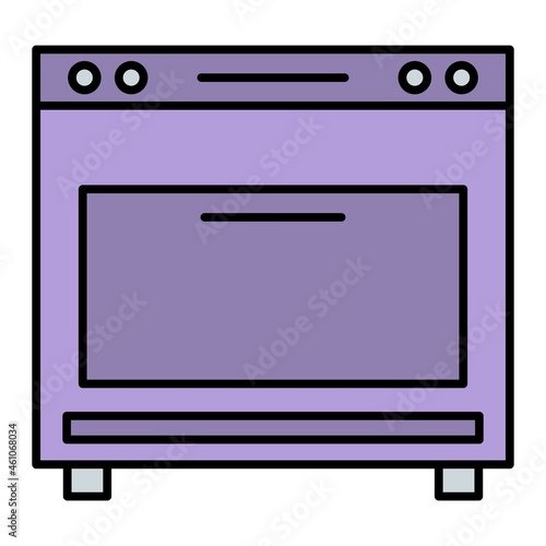 Vector Oven Filled Outline Icon Design
