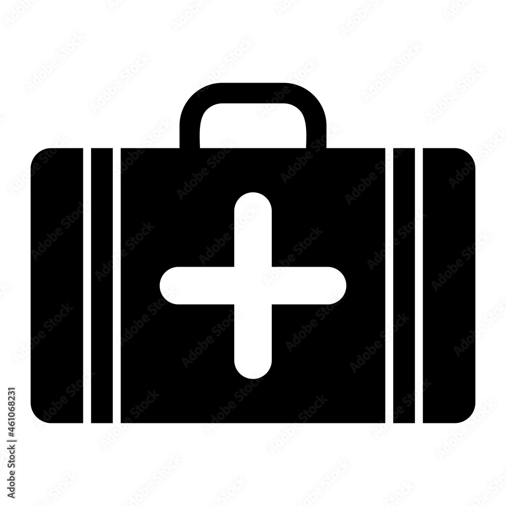 Obraz premium Vector First Aid Kit Glyph Icon Design