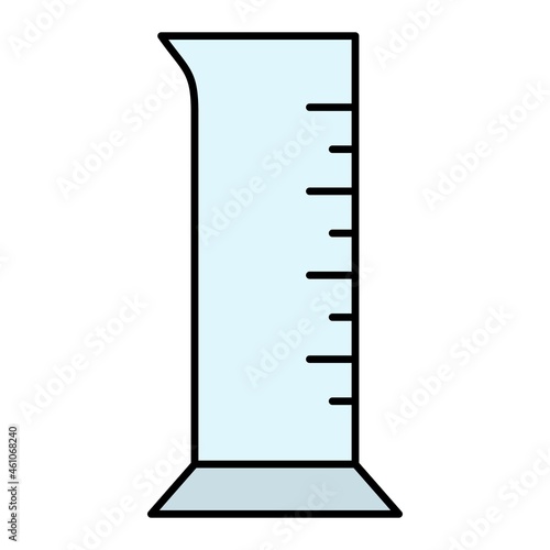 Vector Graduated Cylinder Filled Outline Icon Design photo