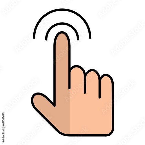 Vector Touch Filled Outline Icon Design