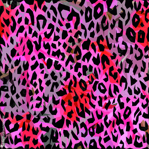 Abstract diagonal pattern from a modified image of a mixed autumn forest. Diagonal ornament in natural colors of autumn forest camouflage Leopard pattern.