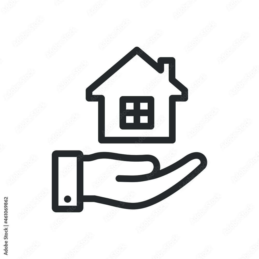 House care. Home protection icon design isolated on white background. Vector illustration House care. Home protection icon design isolated on white background. Vector illustration