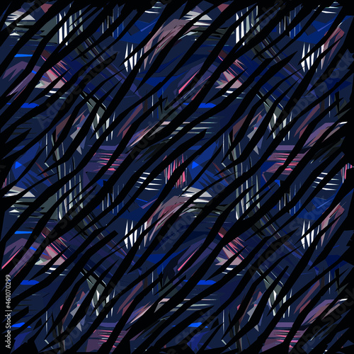 Abstract diagonal pattern from a modified image of a mixed autumn forest. Diagonal ornament in natural colors of autumn forest camouflage Leopard pattern.
