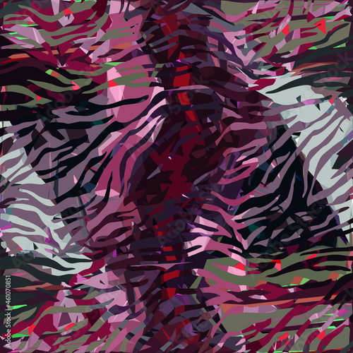 Abstract diagonal pattern from a modified image of a mixed autumn forest. Diagonal ornament in natural colors of autumn forest camouflage Leopard pattern.