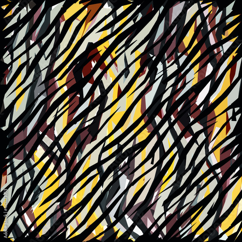 Abstract diagonal pattern from a modified image of a mixed autumn forest. Diagonal ornament in natural colors of autumn forest camouflage Leopard pattern.