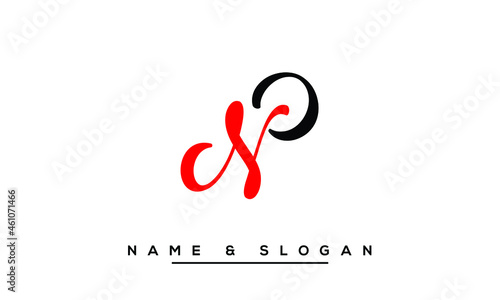 NP,  PN,  N,  P   Abstract Letters Logo Monogram