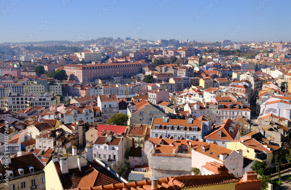 Lisbon city centre panorama, Lisbon, Portugal