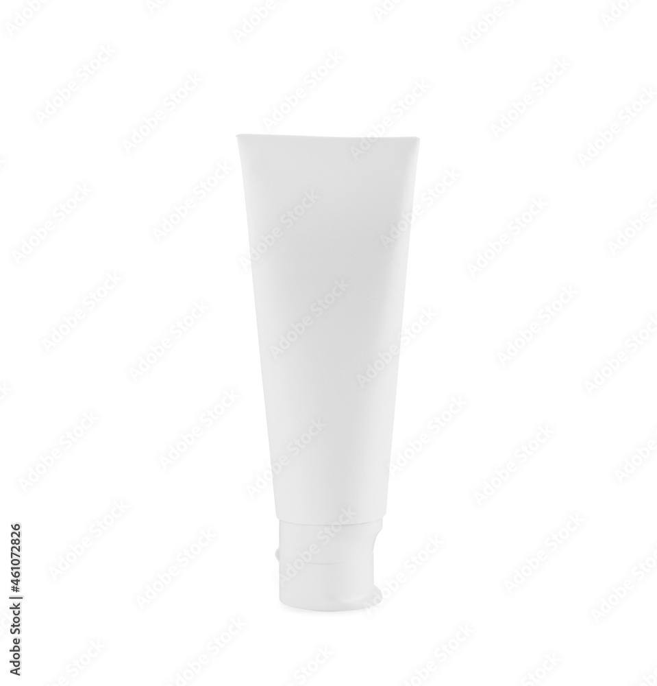 Blank tube of toothpaste isolated on white Blank tube of toothpaste isolated on white