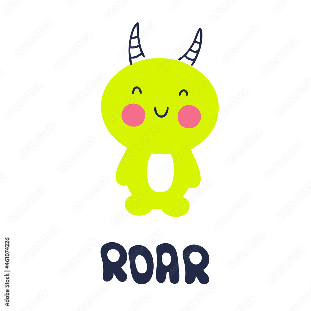 Hand drawn vector cute horned monster. Perfect for T-shirt, textile and prints. Cartoon style illustration for decor and design.
Hand drawn vector cute horned monster. Perfect for T-shirt, textile and prints. Cartoon style illustration for decor and design.
