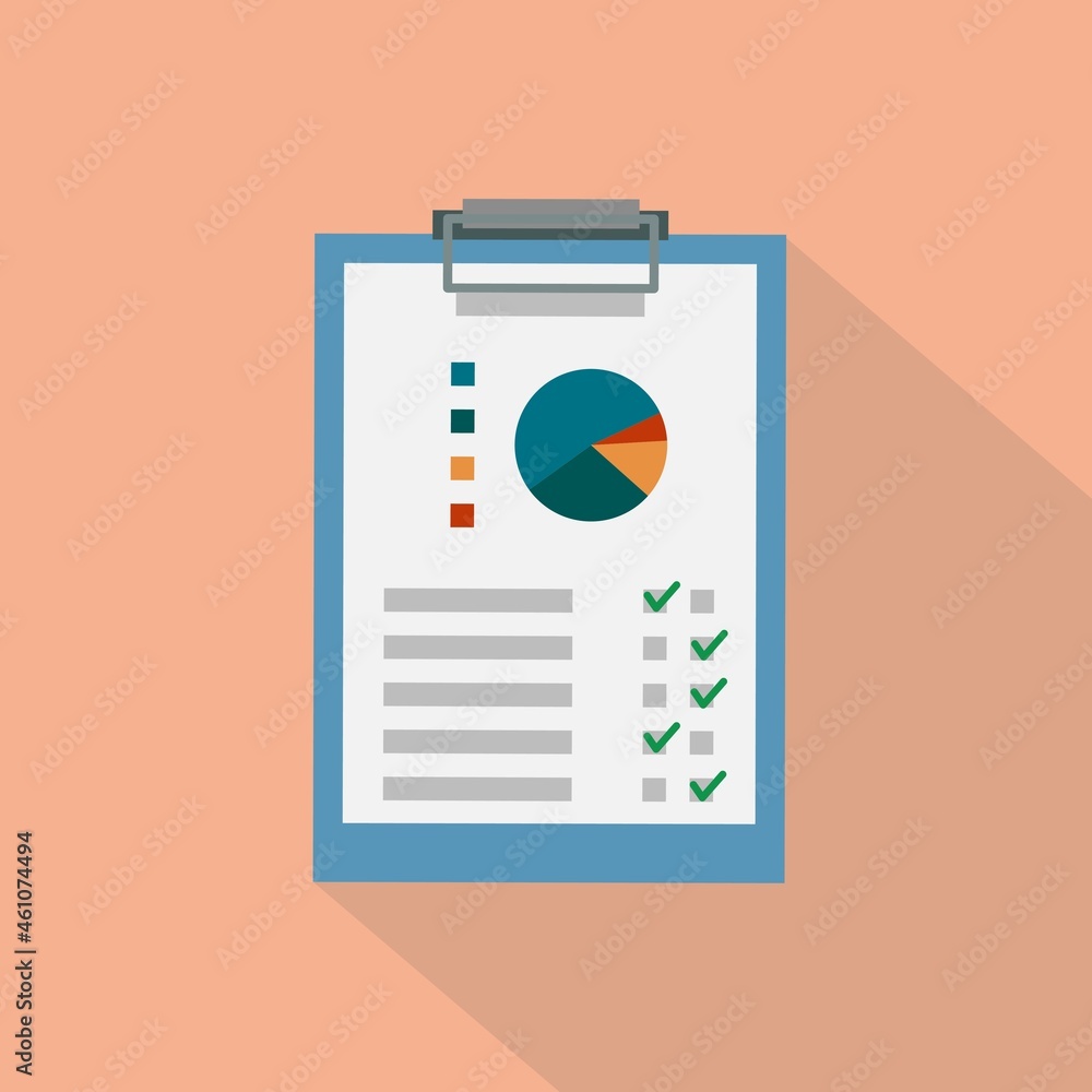 Clipboard icon with pie chart Clipboard icon with pie chart
