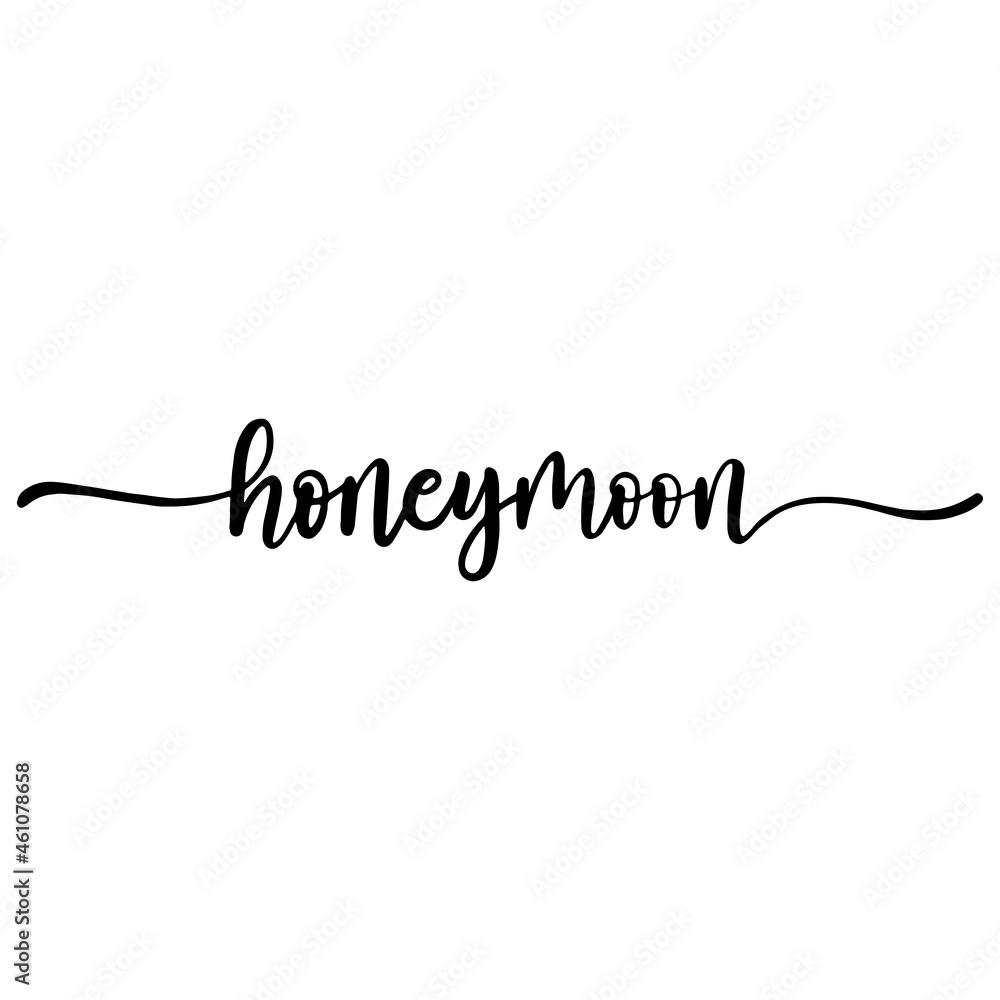 honeymoon handwritten text script stile honeymoon handwritten text script stile