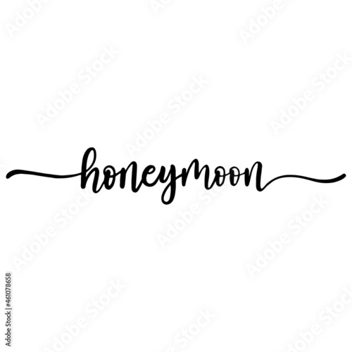 honeymoon handwritten text script stile