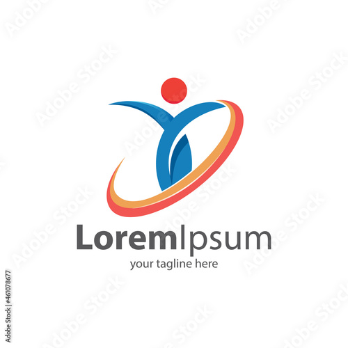 Healthy people logo illustration
