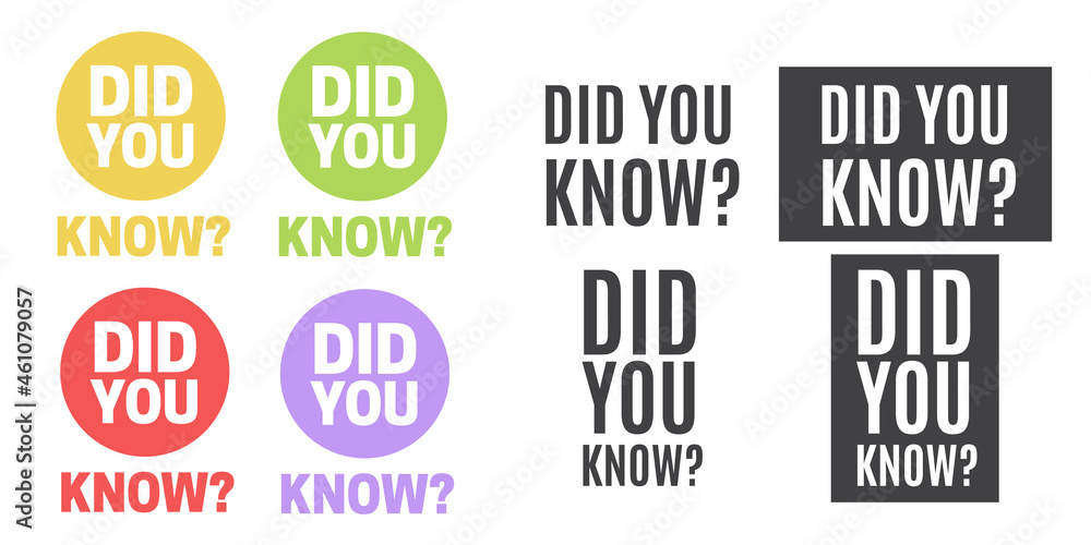 Obraz premium did you know vector icon