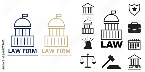 Lawyer concept. Lawyer icons in flat style. Lawyer sign and symbol vector. Lawyer set illustration