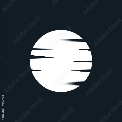 simple super moon vector logo
