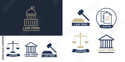 Lawyer concept. Lawyer icons in flat style. Lawyer sign and symbol vector. Lawyer set illustration