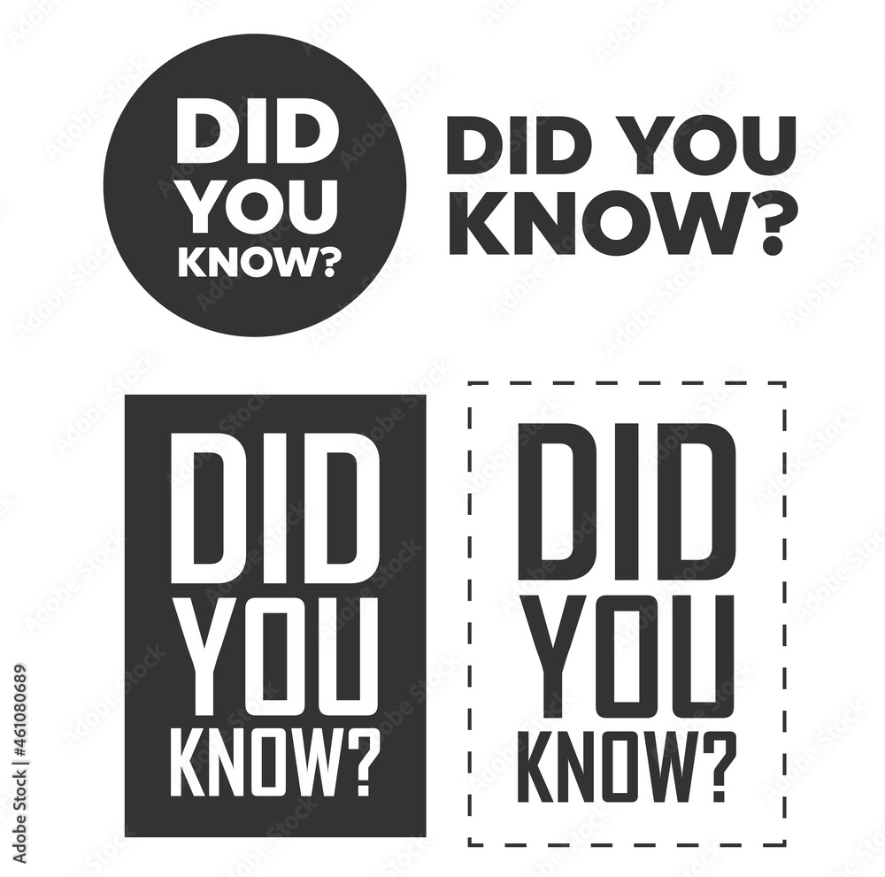 Obraz premium did you know vector icon
