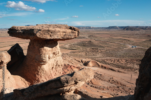 Panoramic view of the Bardenas Reales, Navarra, Spain. photo