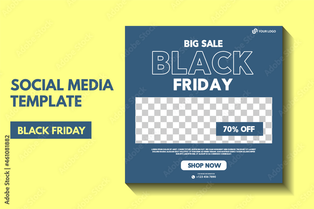 Modern black friday post template with space for photo, black friday sale social media post template. sale banner design Modern black friday post template with space for photo, black friday sale social media post template. sale banner design