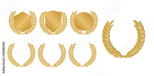 Laurel Wreaths Vector. Award signs with laurel wreath