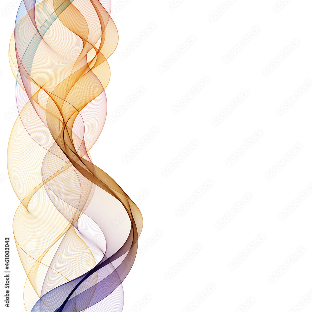 Fototapeta premium Smooth wave flow. Color wave. abstract design. eps 10