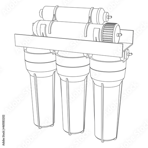 Vector drink water filter, reverse osmosis home system